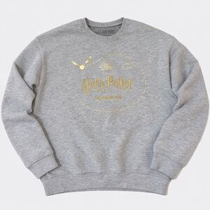 Harry Potter Warner Bros. Wizarding World Gray Crewneck, embroidered Logo